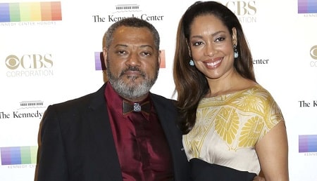 A picture of Delilah Fishburne's parents; Laurence Fishburne and Gina Torres.